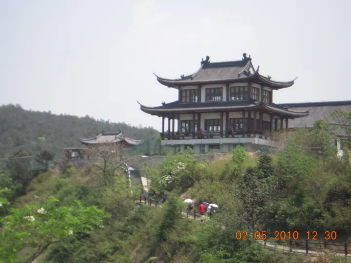 Multi-story Chinese pavilion at the Xianshan Lake scenic area