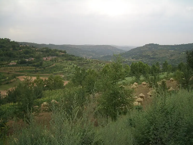 Representative view in Hezheng County · 和政县代表景观：5600-Gansu-S309-Hezheng-Xian