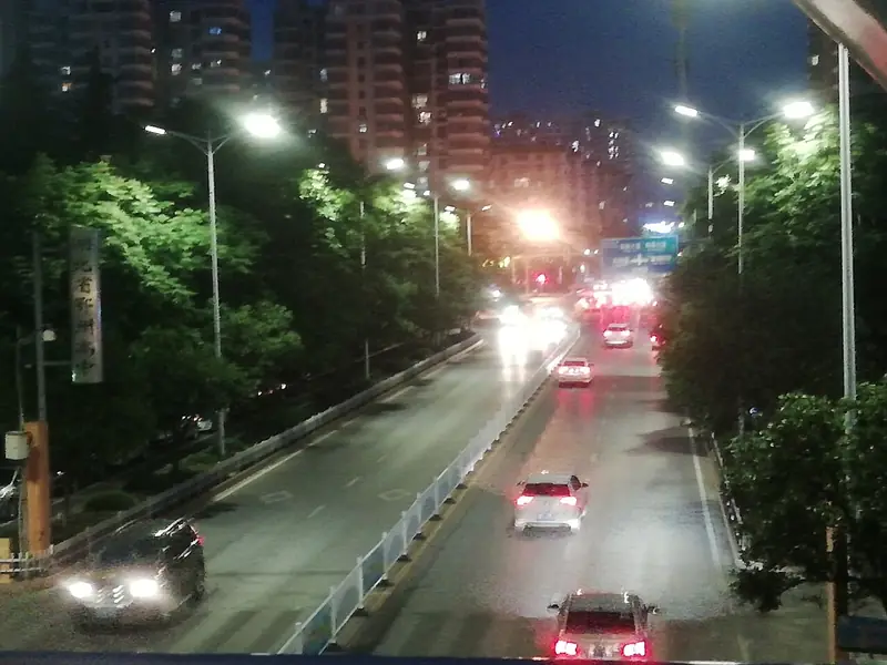 Representative view in Echeng District · 鄂城区代表景观：Night in Gucheng Road, Echeng, Ezhou