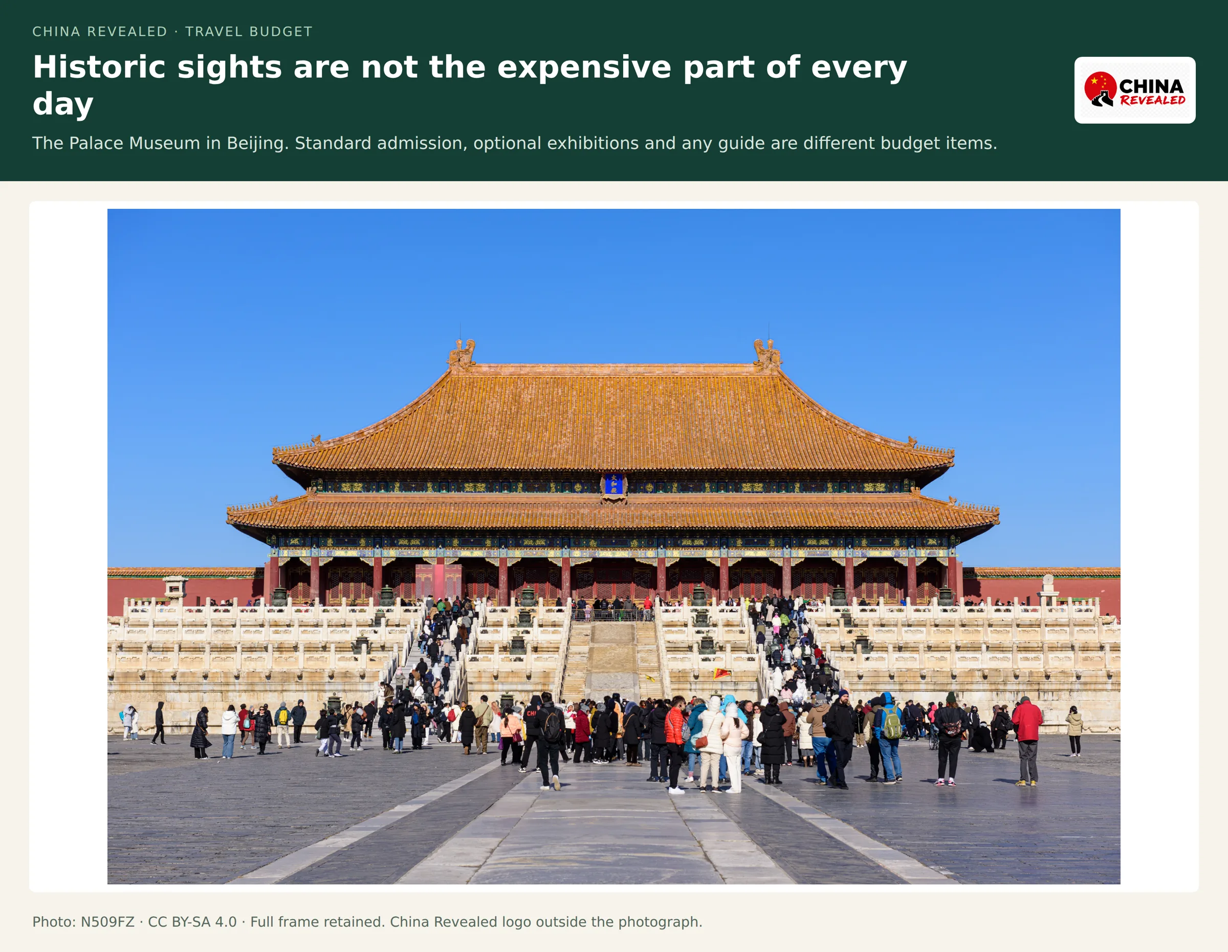 The Hall of Supreme Harmony with its yellow roof and stone terrace in Beijing's Forbidden City